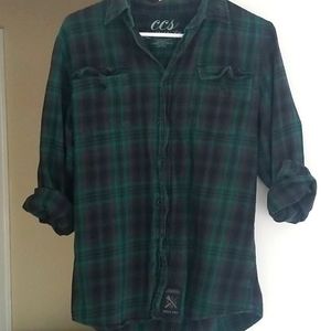 Green CCS small flannel vintage